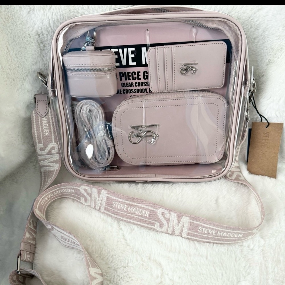 *NEW* Steve Madden Pink Clay Crossbody 4 Piece Gift Set